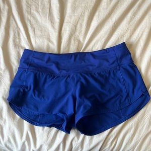 Speed Up Lululemon Shorts 2.5” Blue Size 4